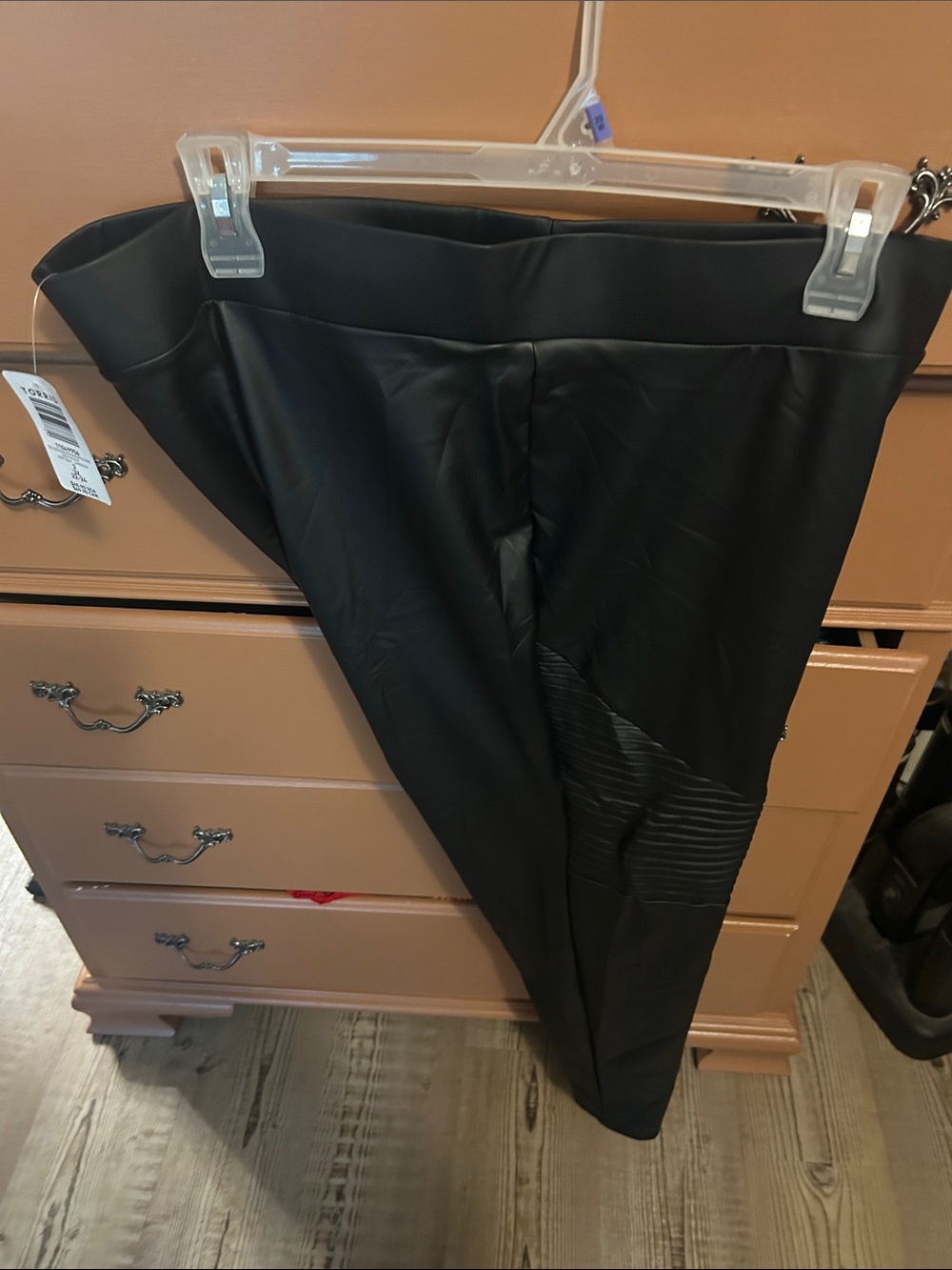 Black Faux Leather women Leggings - Brand Not Visible